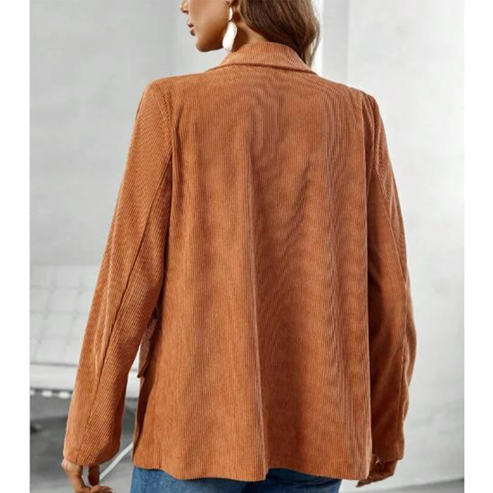 Coat Casual Commuting Work Wear Jackets for Women 2023 Slim Woman Clothing Corduroy Women's Jacket Elegant Fashionable