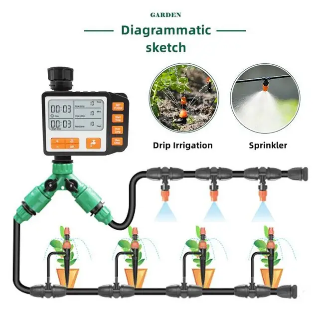 IP65 Programmable Garden Watering Timer Automatic Watering Irrigation Programmer For Greenhouse Drip Water System Controller 4