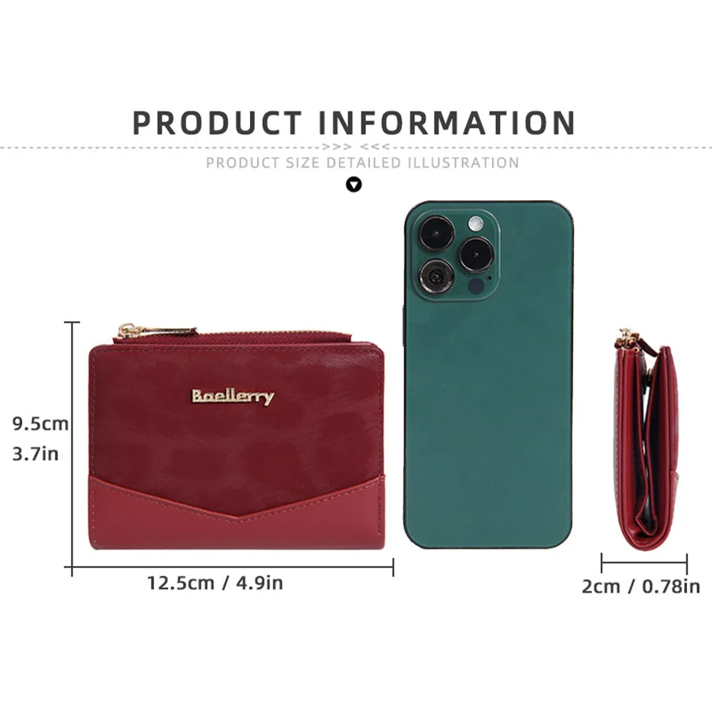 1Pcs Women's Ultra-Thin Short Wallet with Multiple Card Slots, Large Capacity, Zipper Coin Pocket, Multifunctional Storage Wallet, Mini Portable Card Holder