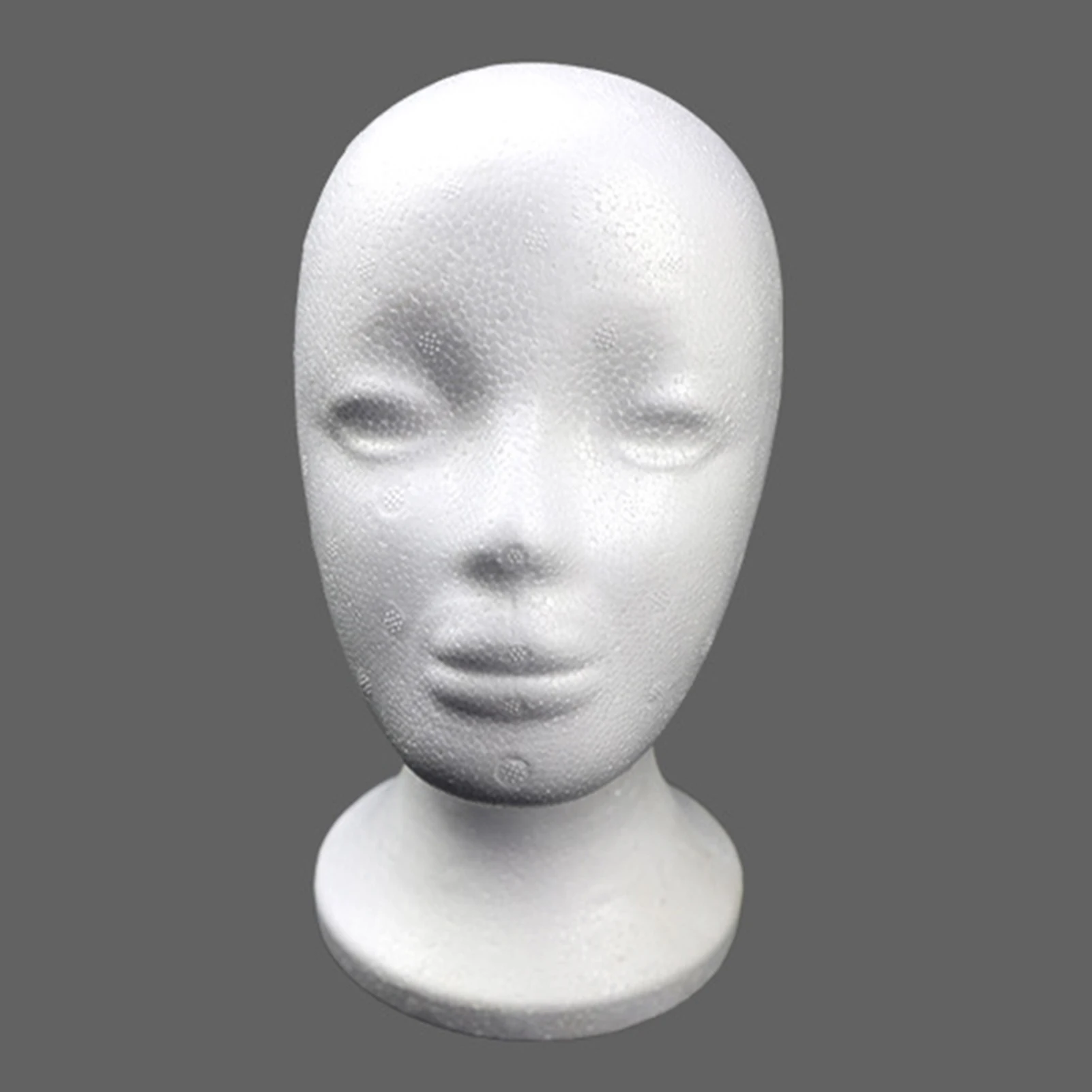 Foam Mannequin Head Head Model Lightweight Convenient White Foam Female Mannequin Hats Head Glasses Wigs Display Deflection Polystyrene