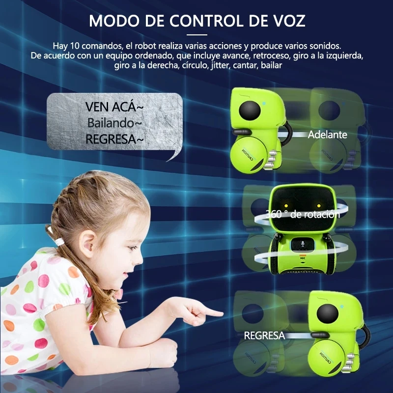 Emo Robot Smart Robots Dance Voice Command Sensor, Singing, Dancing, Repeating Robot Toy for Kids Boys and Girls Talkking Robots 3