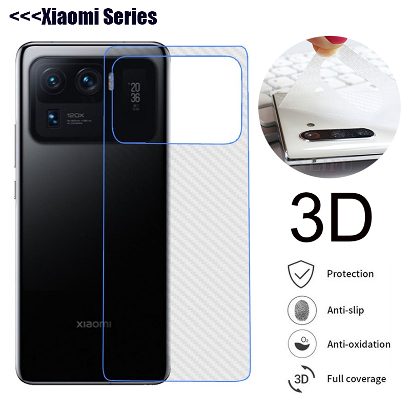 5Pcs/lot For Xiaomi Mi Poco X4 X3 Pro 5G Carbon Fiber Back Screen Protector Sticker Protective Film for Redmi K30 Note 9S 8 Pro