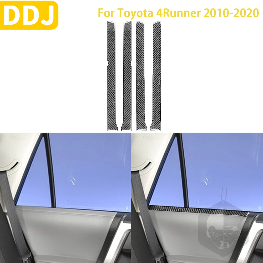 

For Toyota 4Runner 2010-2020 Accessories Carbon Fiber Interior Window Inner Sticker Panel Trim Decoration