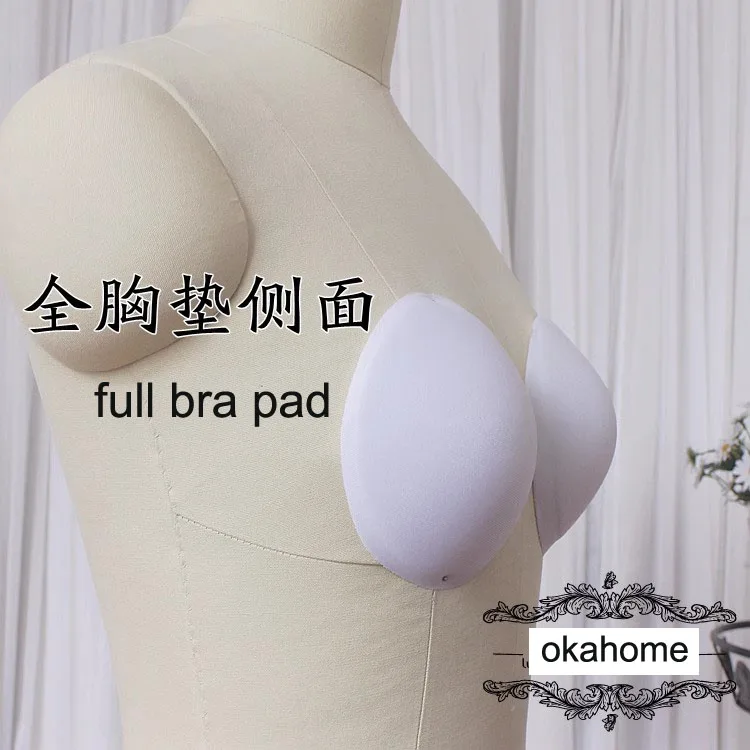 웨딩 드레스 이브닝 가운 suimmingsuits에 대 한 2 쌍 부드러운 스폰지 폼 브래지어 패드 DIY 바느질 유방 액세서리