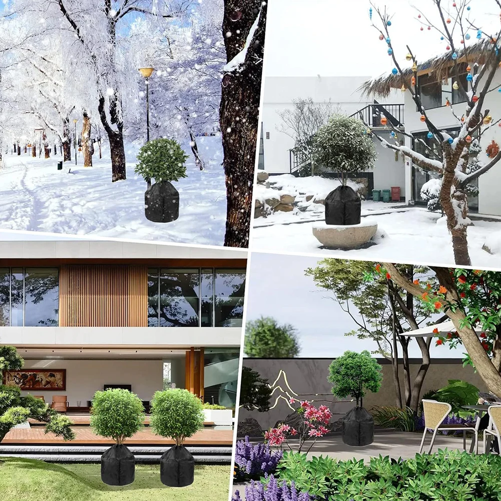 Waterproof Black Frost Protection Bags for Potted Plants