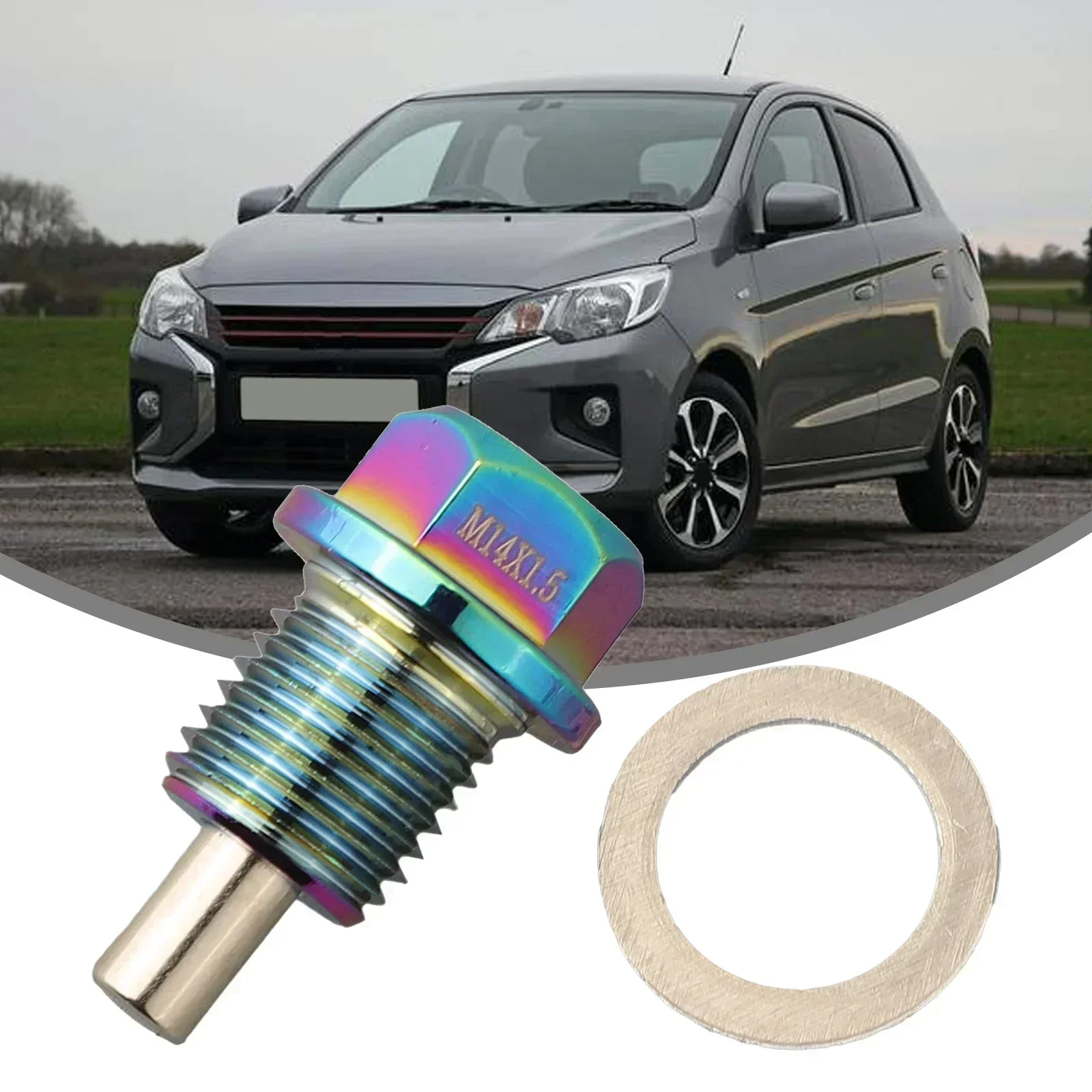 M14*1.5 Magnetic Oil Drain Plug Oil Drain Sump Nut Titanium Alloy Magnetic Gearbox Sump Plug Nut For Suzuki Honda Mits