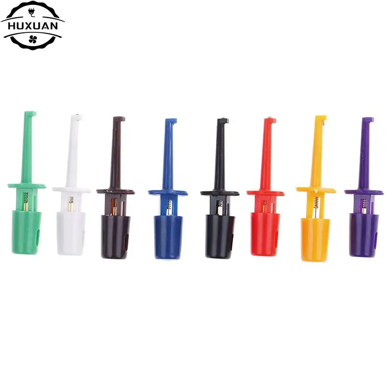 Electric Test Clamp Test Probes Test Clip Test Hooks Clips Multimeter Lead Wire Kit Test Hook Clip 5color Each2 Test Probe SMT / SMD IC D20 Cable Welding Circular Clip 10/12PCS electric test clamp,test probes,test clip,test hooks clips