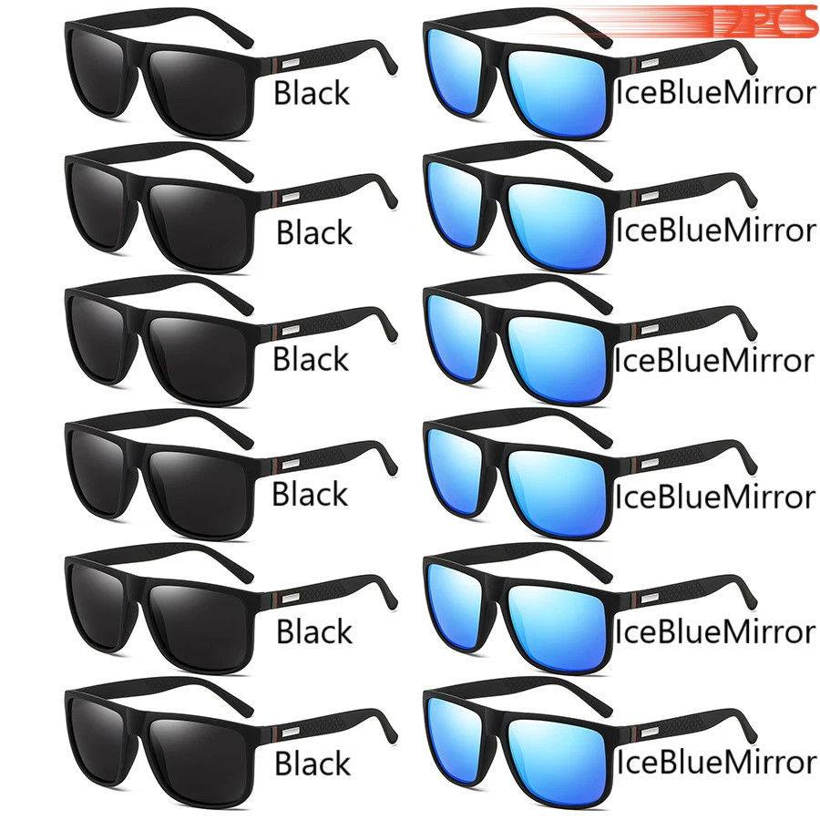 12PCS(6Black-6Blue)