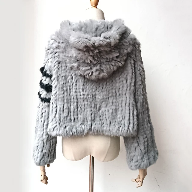 Abrigo de piel de conejo para mujer, chaqueta fría de lujo, Natural, Real,  promoción especial, envío gratis, 2023 - AliExpress
