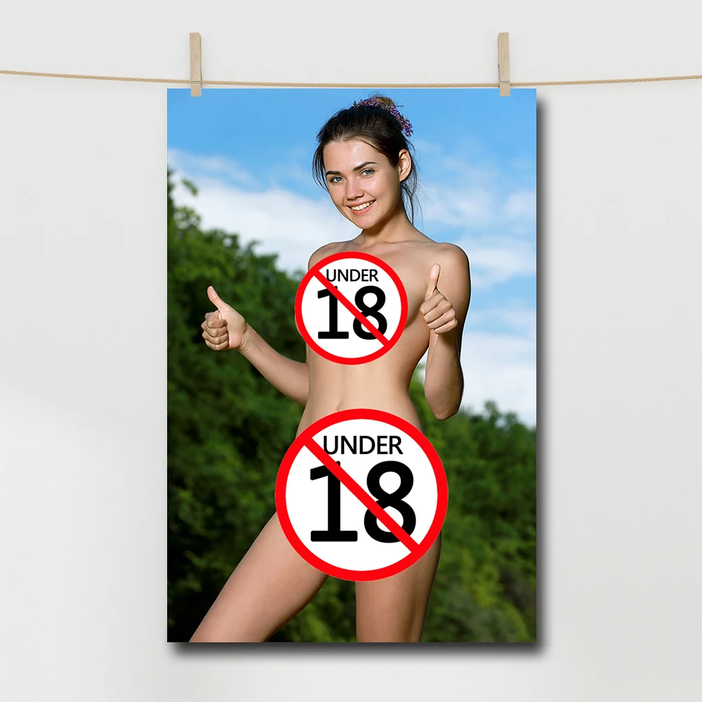 1 Piece Canvas Paintings Naked Teen Girl Poster Sexy Young Beauty Wall Art  Prints Picture for Bedroom Home Decor No Frame