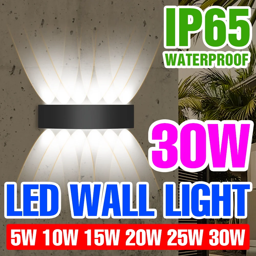 

IP65 LED Wall Lamp Outdoor Waterproof Garden Light Fixture Indoor Modern Nightlight For Home Bedroom Bedside Bathroom Wall Decor