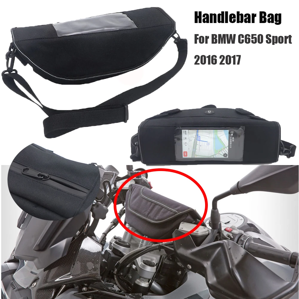 

Universal Motorcycle Handlebars Phone CPS Navigation Package Storage Bag Holder Screen Phone GS For BMW C650 Sport 2016 2017