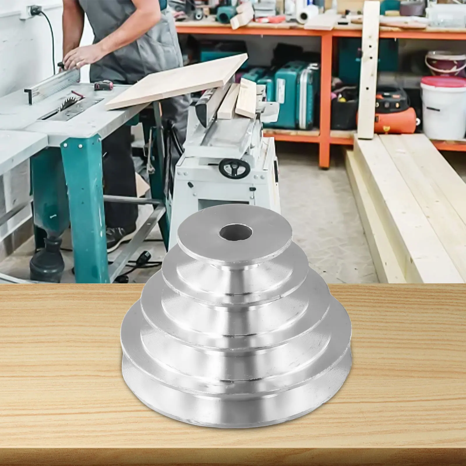 

Sturdy Aluminum Pulley Wheel For Benchtop Drill Press Z4116 A Type V Shaped Pulley Suitable For Motor Shaft Drive