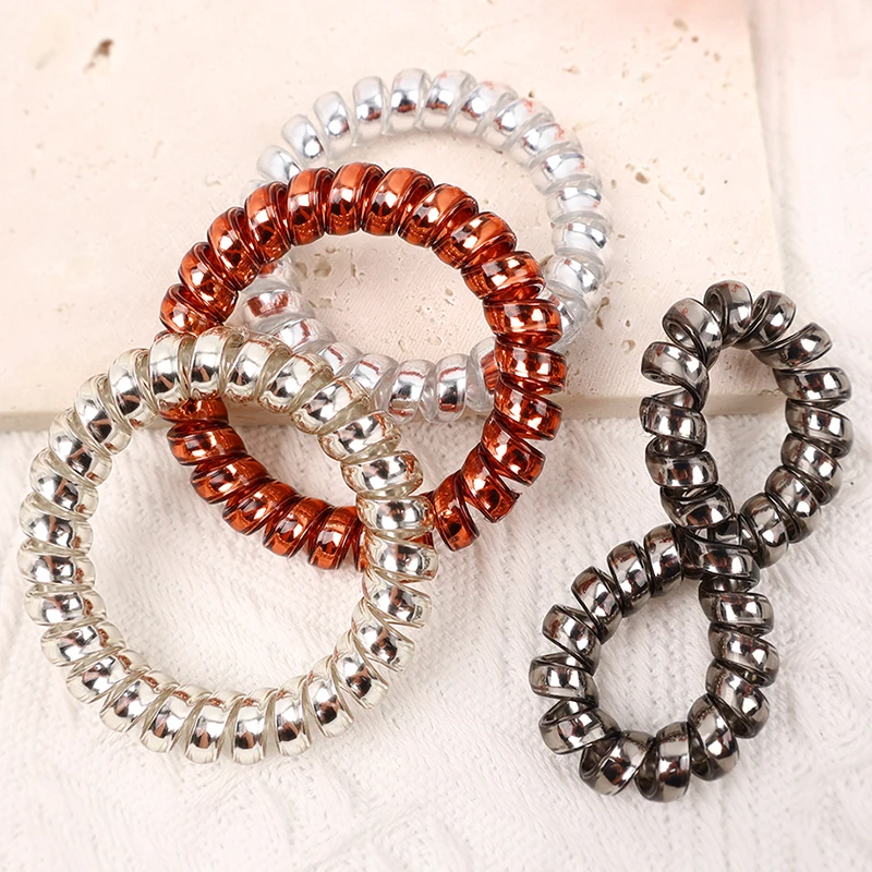 

Telephone Wire Hair Ties Ponytails Hair Accessories Women Girls Spiral Shape Hair Tie Headwear Spiral Coil Rubber Bands