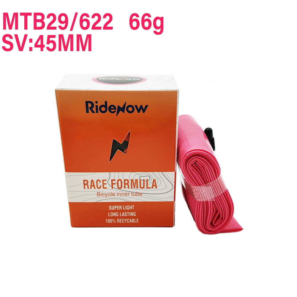 Ridenow 초경량 자전거 내부 튜브, 산악 자전거 튜브, 밸브 길이 프렌치 45mm, MTB 자전거 튜브, 26 인치, 27