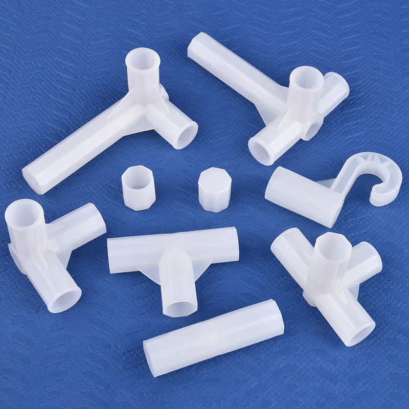 Inner Dia 12mm Tee Way Four Way Straight Garden Watering Irrigation Joint Plant Support DIY Shelf Wardrobe Hook Fittings 2~30pcs