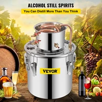 VEVOR 3/5/8 Gal Water Alcohol Distiller, Distillery Kit w/Circulating Pump, Alcohol Still Copper Tube, w/Build-In Thermometer 2