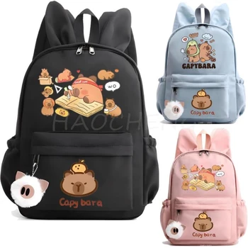 Mochila Capybara Cute Backpack for Girl Boy Student Teenager Children Rucksack Women Casual School Bags Kids Birthday Gift Toy 1