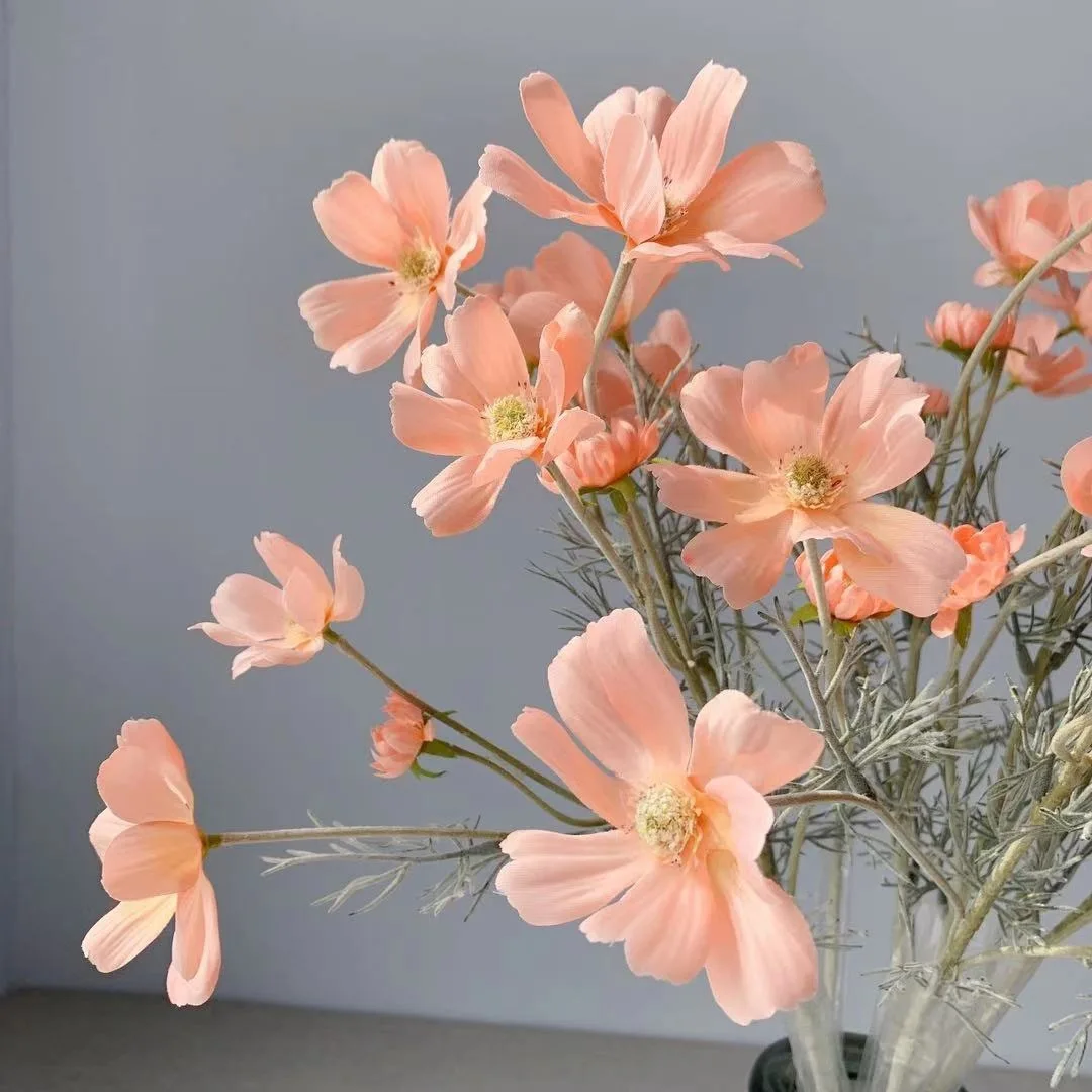 1 Stück Kamillen Seiden-Kunstblume 60cm Weiße Gänseblümchen Künstliche Blumen Raumdekoration Hochzeit Heim Tischdekoration DIY Bouquet – Detail 10