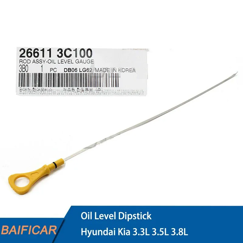 Baificar Genuine Engine Oil Level Dipstick 26611-3C100 266113C100 For Hyundai Kia 3.3L 3.5L 3.8L