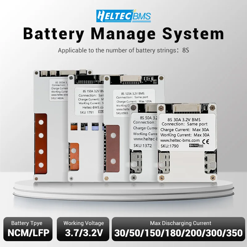 lifepo4 bms 24v 6s 7s 8s li ion balanced 18650/21700 30A 60A 80A 120A 200A 300A