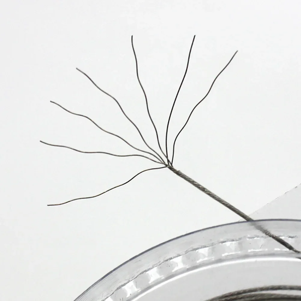 High Strength Fishing Wire 7 Strands of Steel Line Surface Cover with Nylon 10m Woven Clip Connector 10-200 Lbs