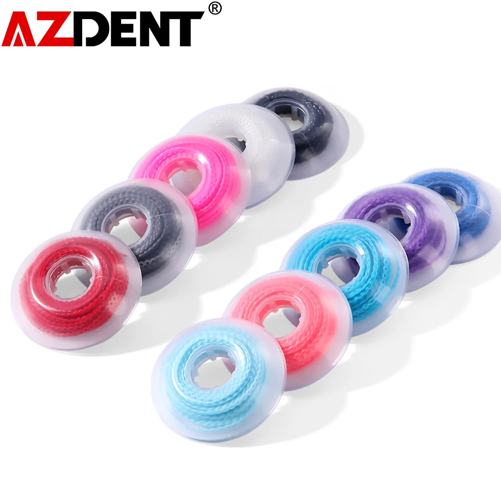 1Pc AZDENT Dental Orthodontic Colored Elastic Power Chain 15ft/Spool