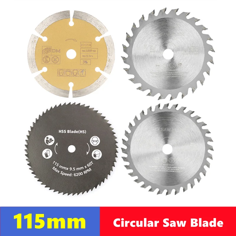 목재 톱 블레이드 115mm 초경합금 목공 용 TCT 톱 블레이드 PVC 플라스틱 커팅 디스크 원형 톱 블레이드 세트 ...
