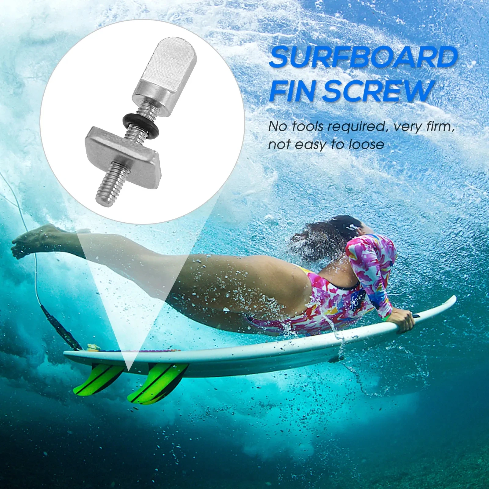 1Pcs Stainless Steel Surfboard Fin Screw M4 Surf Fin Bolts Longboard Sliding Screws Single Nails Replacing Screws
