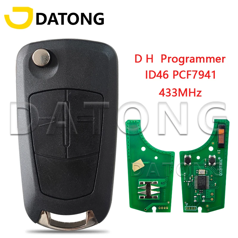 

Datong World For Opel Vauxhall Corsa 2007-2012 D Programmer 433Mhz ID46 PCF7941 Chip Flip Remote Control Key With HU100 Blade