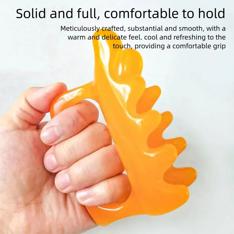 Guasha Tool Tooth Gua Sha Massagers for Body Back  Neck Double Row Resin Beeswax Amber Spine Waist Shoulder Massage Scraper