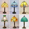 E27 Retro Baroque LED Table Lamps Mediterranean Vintage Stained Glass Bedroom Reading Cafe Bar Decor Desk Lights With EU/US Plug 1