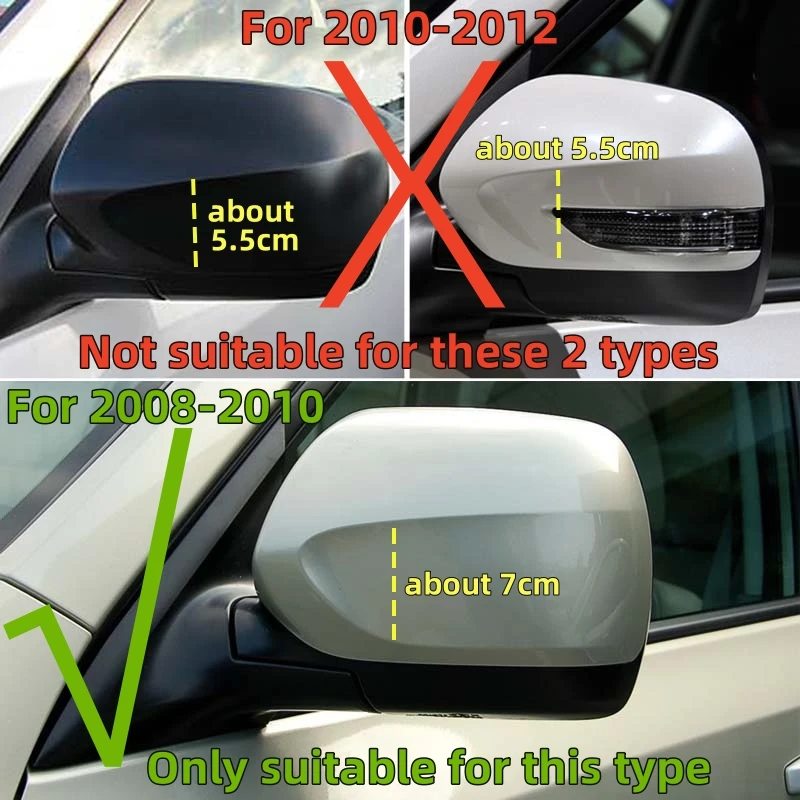 For Subaru Forester SH 2008 2009 2010 Wing Door Side Mirror Lower Cap Lid Outside Rearview  Cover