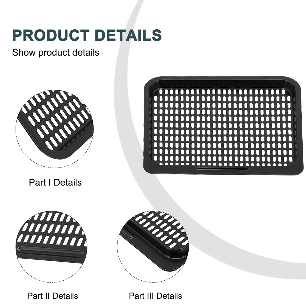 Cooking Tray With Holes Cooking Dishes Holder Rack Carbon Steel Air Fryer Holder Baking Tool Removable Rack Tray