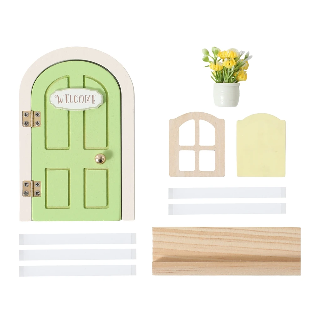 Miniature Fairy Door & Baby Room Wall Decor: Wooden Dollhouse Ornament & Keepsake Box Gift