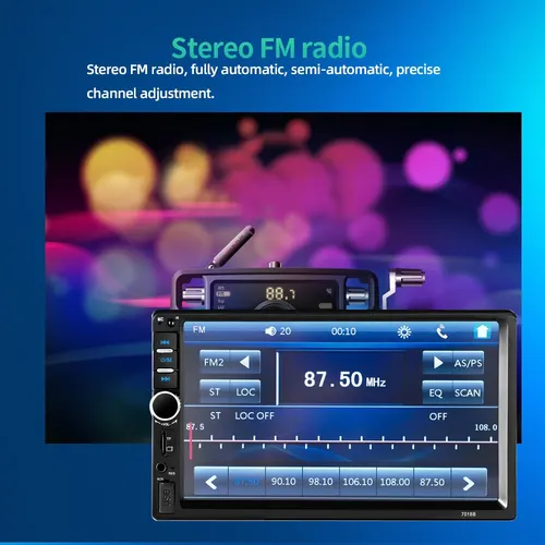 Acodo 2din 스테레오 자동차 라디오, 2DIN 터치 스크린, 자동차 멀티미디어, 블루투스, USB, TF, FM 라디오, 오토라디오, MP5 플레이어, 7 인치 5