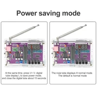 HU-017A RDA5807S Radio Kit FM DIY Electronic Parts Learning Set 87-108MHz Board Kit for Electronic Component Accessories 1