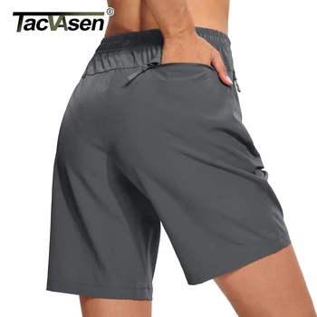 TACVASEN Lightweight Hiking Shorts Womens Quick Dry Waterproof Short 3 Zipper Pockets Outdoor Tennis Cargo Workout Summer Shorts 2