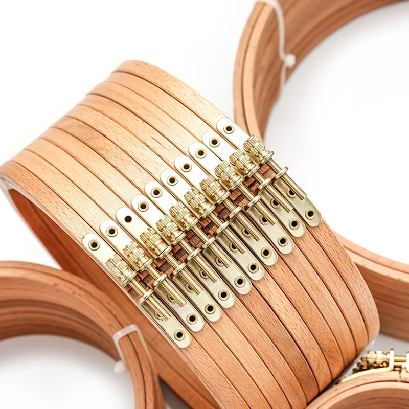 10pc/Set High Quality Beech Hoop 3-12 Inchs Wooden Embroidery Hoops Frame Embroidery Circle Ring Kit Needle Stitch Sewing Tool