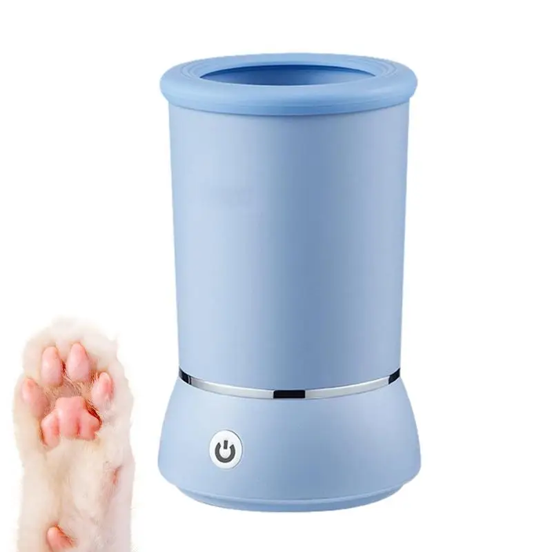Cat Dog Paw Wash Machine Electric Pet Paw Cleaner Rondella Automatica Rimuovi Polvere Sporco Capelli Comoda Rondella Della Zampa Per Labradors