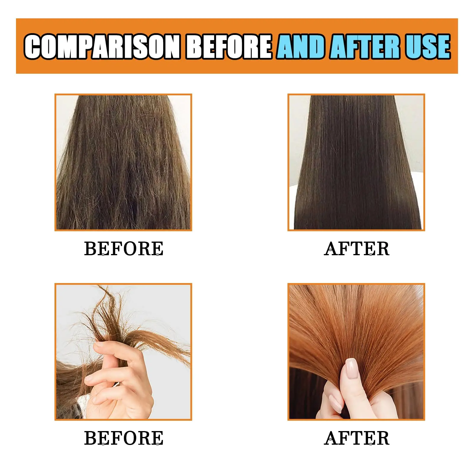 Hair essence oil GOIPLE 4 in 1 water-based keratin serum moisturizer repair dry damaged hair smooth control frizz for curly frizzy