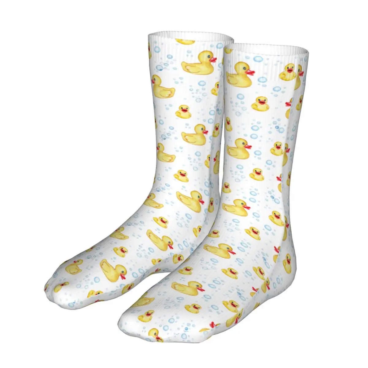 Men Sport Cute Yellow Duck Socks Cotton Compression Women Socks