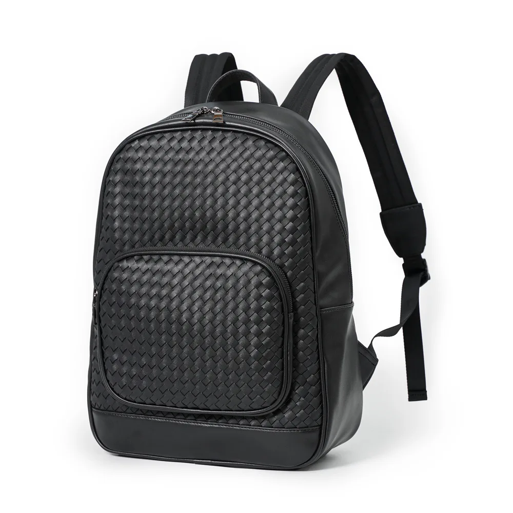 

Fashion men waterproof 15.6 inch laptop backpack unisex PU leather school backpacks for teenager boy girl Casual Daypack mochila