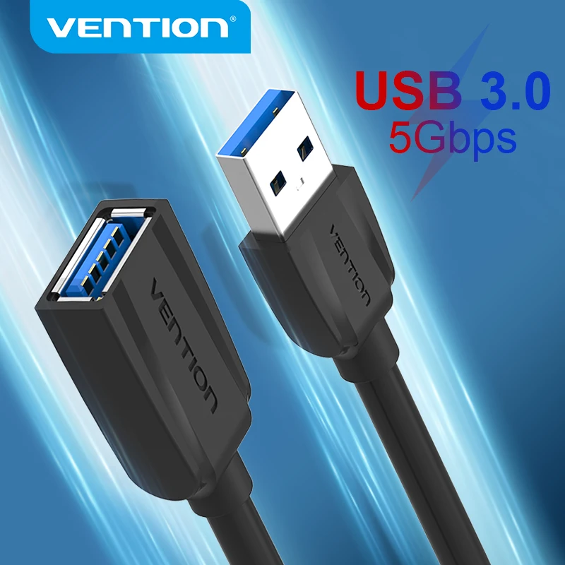 Кабель-удлинитель USB 3.0 (штекер)/USB (гнездо) Vention для PS4 Xbox Smart TV компьютера |