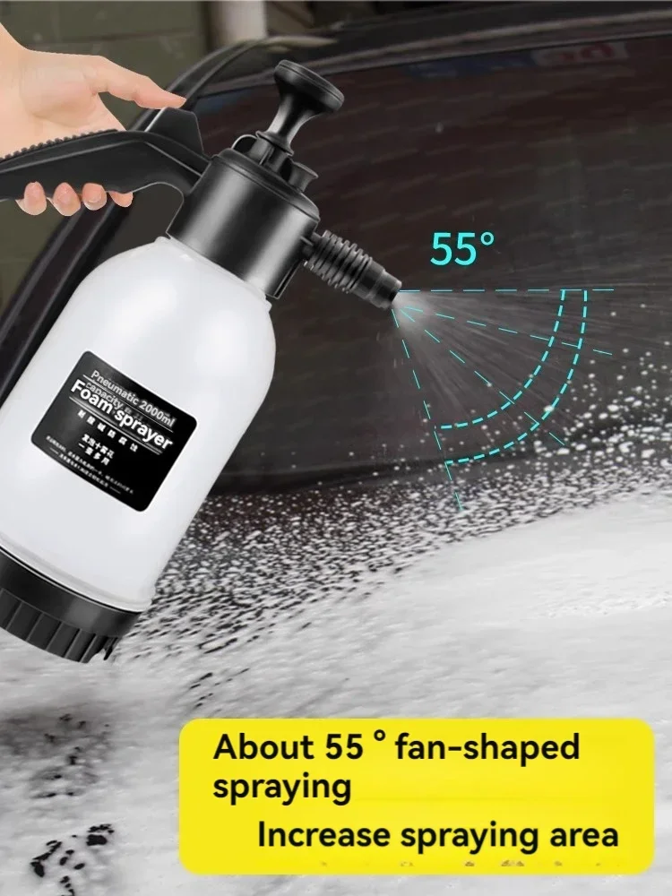 2L Portable Car Wash Foam Kettle, Acid and Alkali - Resistant Pressure Sprayer, Foam Sprayer Water Bottle, Vehicle Cleaning Tool 6