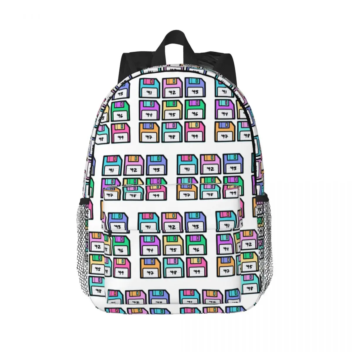 

90s Aesthetic Disk Backpacks Boys Girls Bookbag Casual Students School Bags Laptop Rucksack Shoulder Bag Large Capacity