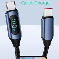 100W 1m/2m Type C to Type C PD Fast Charging Quick Charger USB C to USB C Display Cable For Xiaomi POCO Huawei Data Cord Wire - Image 2