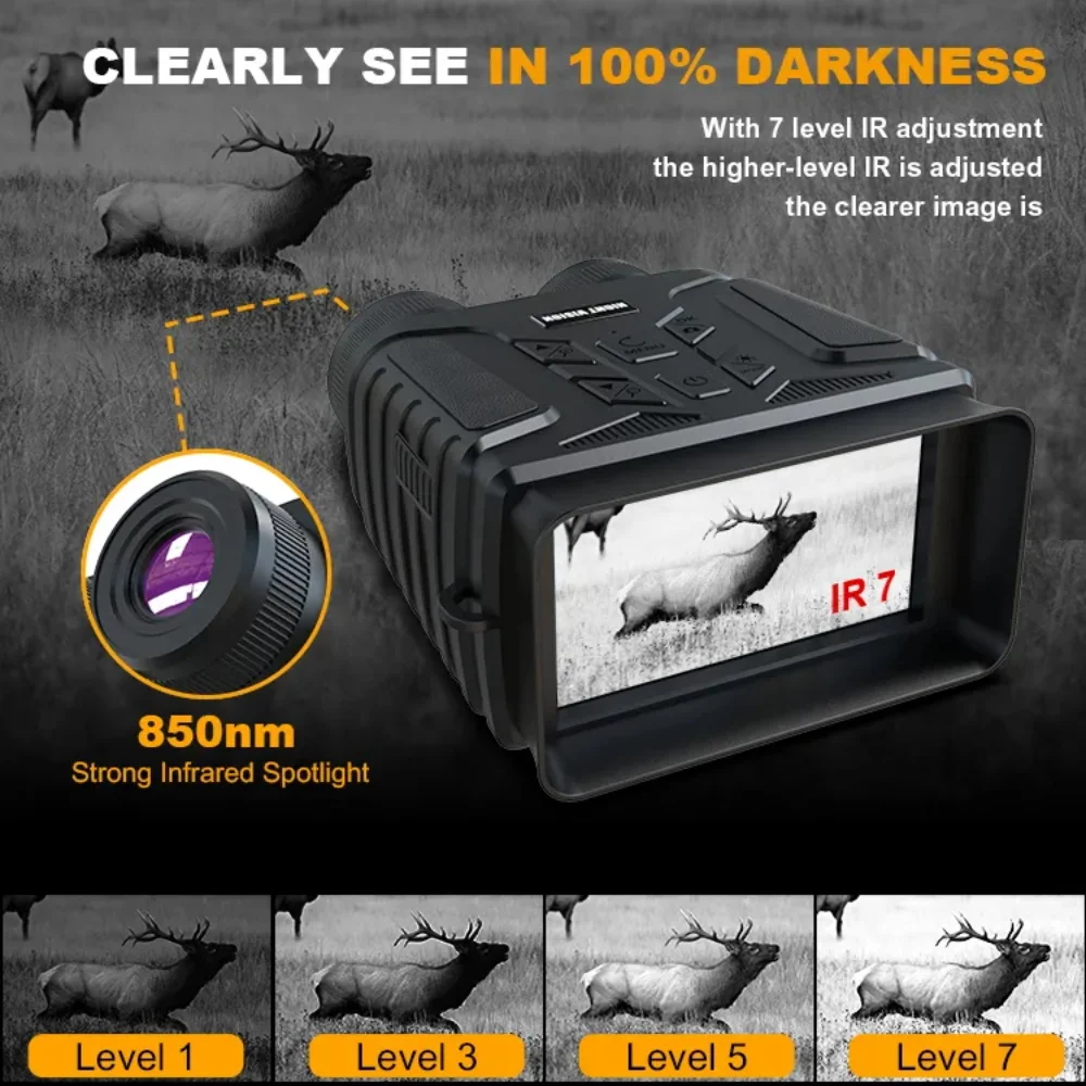 Jumelles Vision Nocturne Numérique Infrarouge SODIAL - Télescope 300m 2.5K UHD