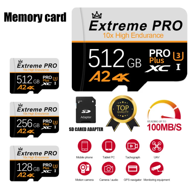 Scheda Di Memoria 32Gb 64Gb 256Gb 512Gb Classe 10 Uhs-I Scheda Flash Tf Ad Alta Velocità Mini Sd Card 128Gb Evo Plus Per Tablet Cellulare