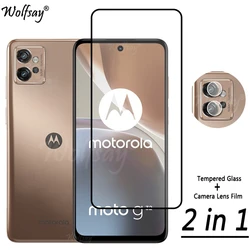 2 in 1 Tempered Glass For Motorola Moto G32 Screen Protector Moto G32 G42 G52 G72 G13 G23 G53 G73 Camera Lens For Moto G32 Glass